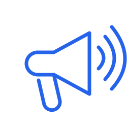A Lewis digital marketing megaphone icon for business enquiries in Crowborough, East Sussex
