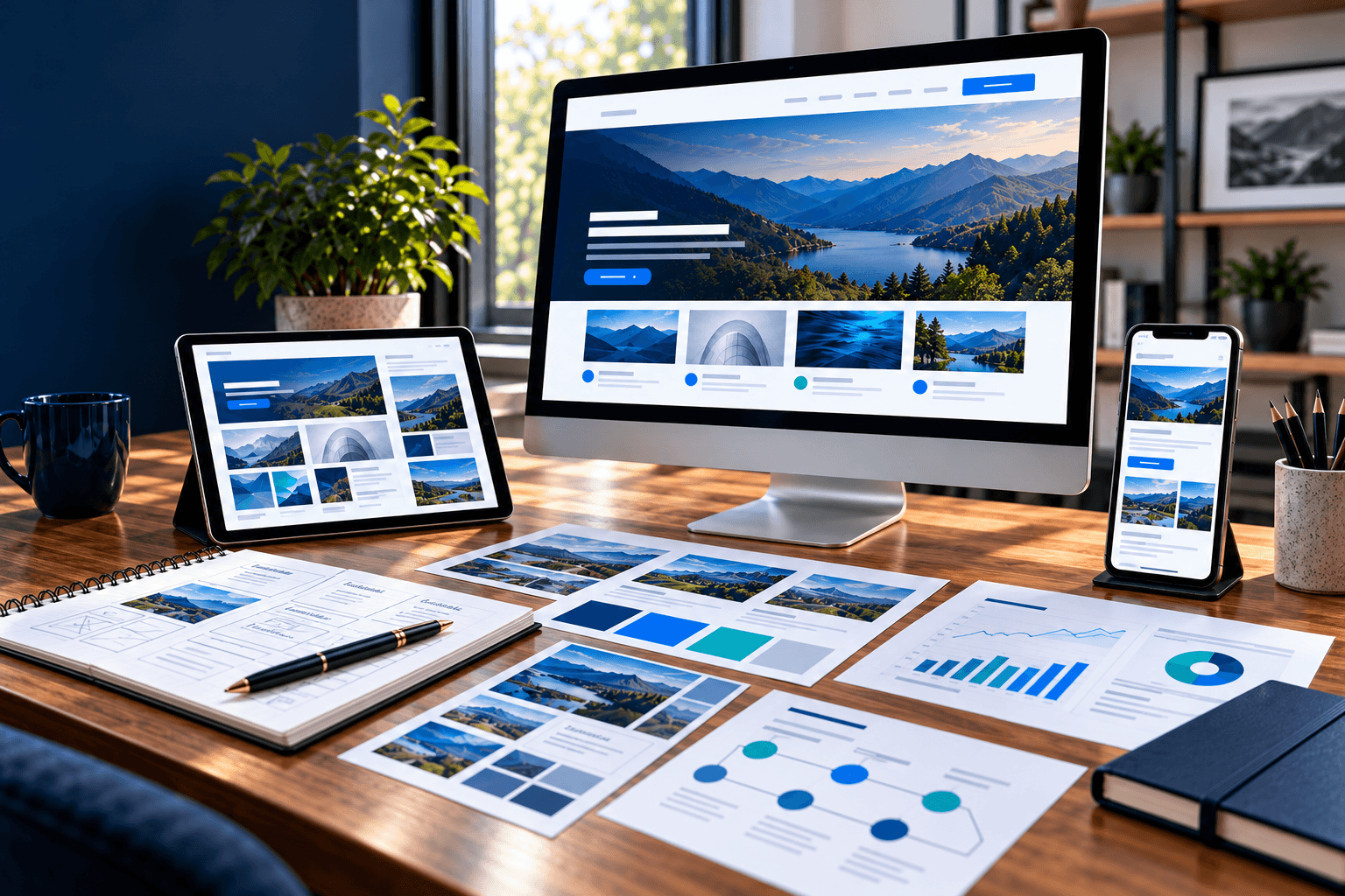 Digital marketing workspace with website, campaign planning and analytics by A Lewis in Crowborough, East Sussex