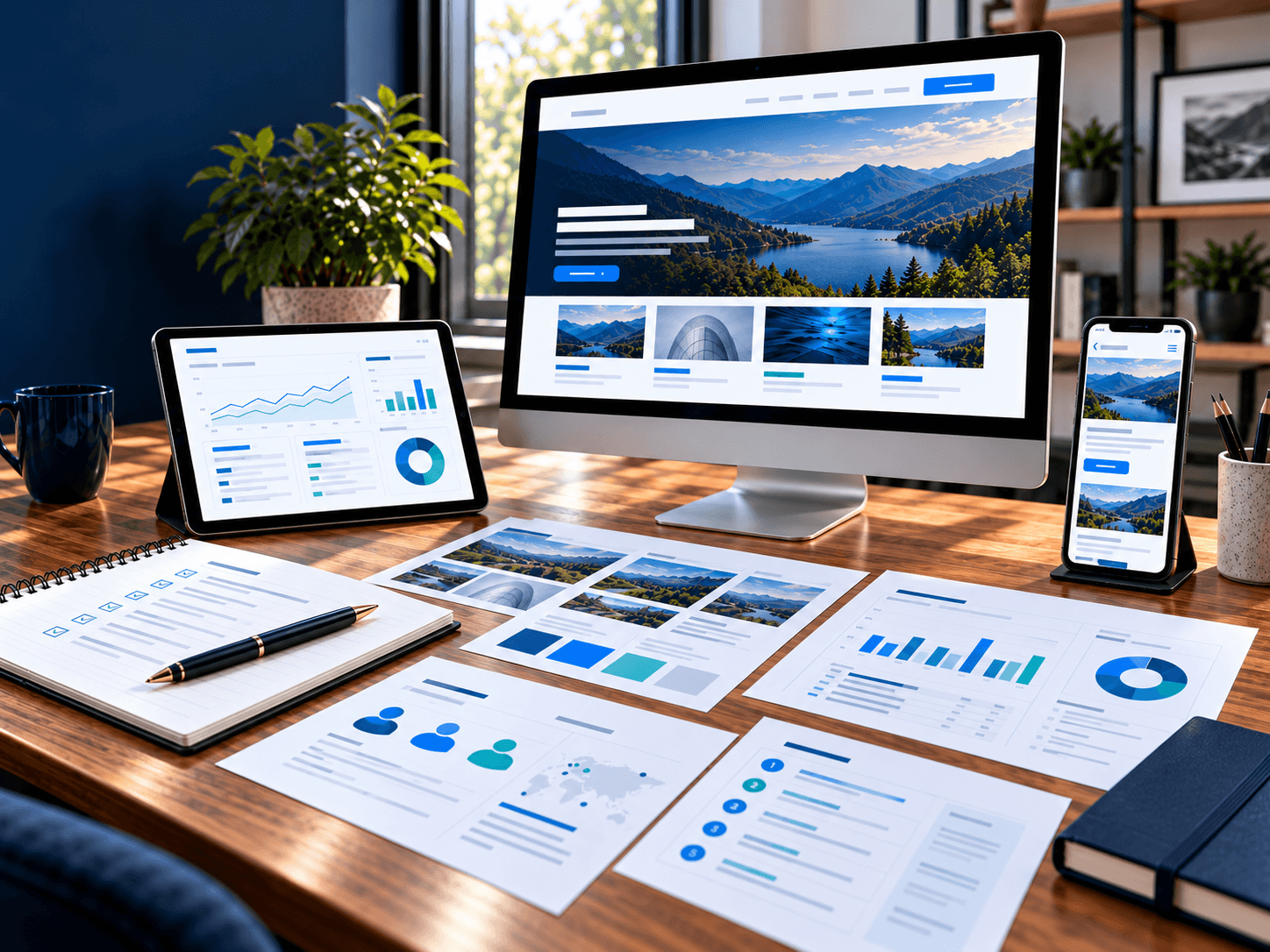 Responsible digital marketing workspace with analytics and campaign review by A Lewis in Crowborough, East Sussex