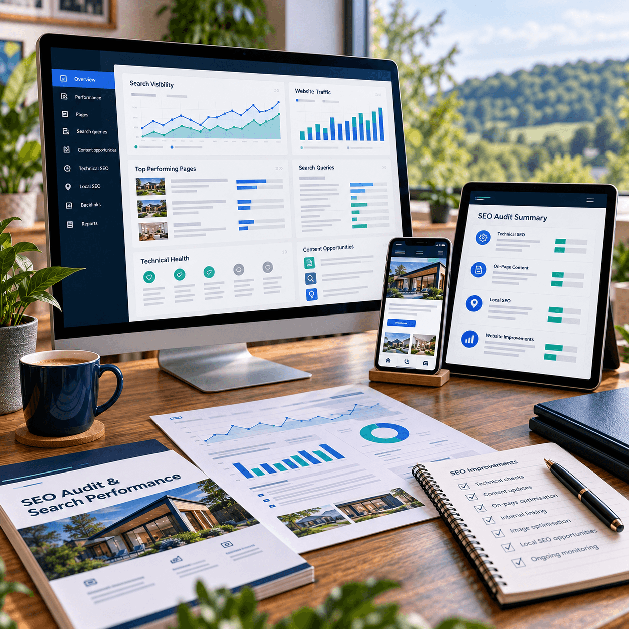 SEO audit and search performance reporting workspace by A Lewis in Crowborough, East Sussex