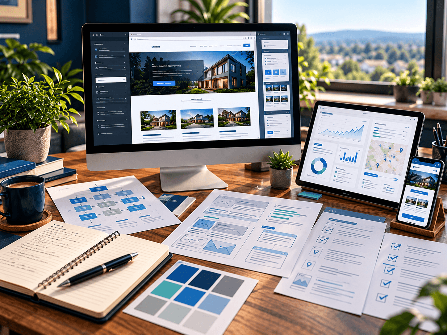 SEO foundations in web design workspace by A Lewis Website Design Marketing in Crowborough, East Sussex