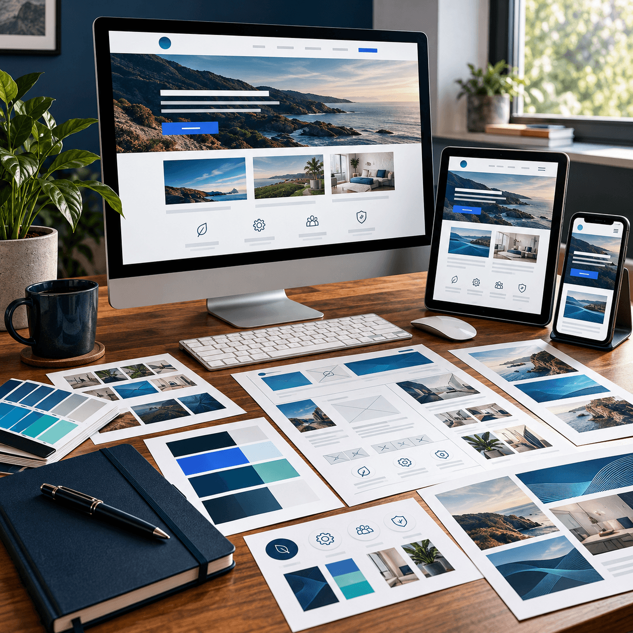 Website graphics and digital assets workspace by A Lewis Website Design Marketing in Crowborough, East Sussex